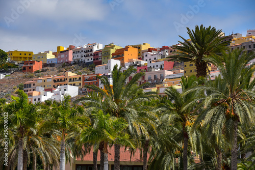 bunte Häuser in San Sebastian / La Gomera