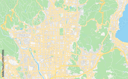 Printable street map of Kyoto, Japan