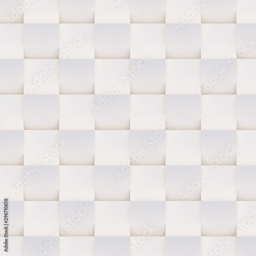 Wallpaper Mural Seamless 3D pattern made of white and beige geometric shapes, creative background or wallpaper surface made of light and shadow. Futuristic decorative abstract texture design, simple graphic elements Torontodigital.ca