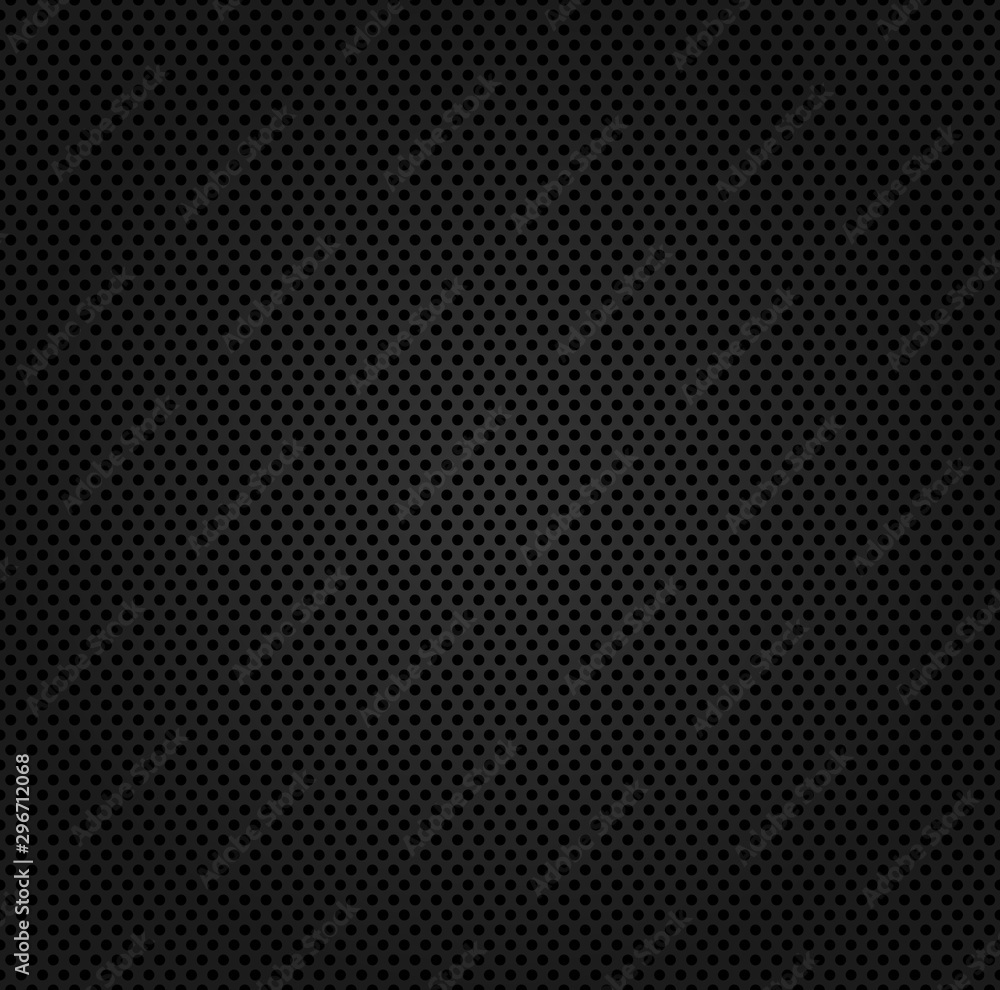 Circle perforated carbon speaker grill texture. Circle perforated carbon speaker grill texture.