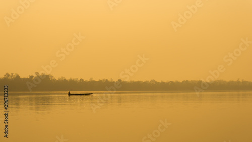 Mekong river, evening, sunset in thailand © tawit