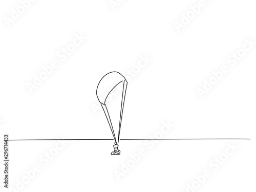 People doing a water sport line drawing, vector illustration design. Holidays collection.