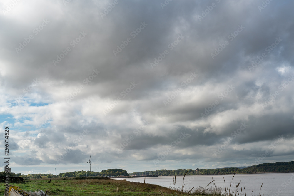 On the river Severn bank with big sky