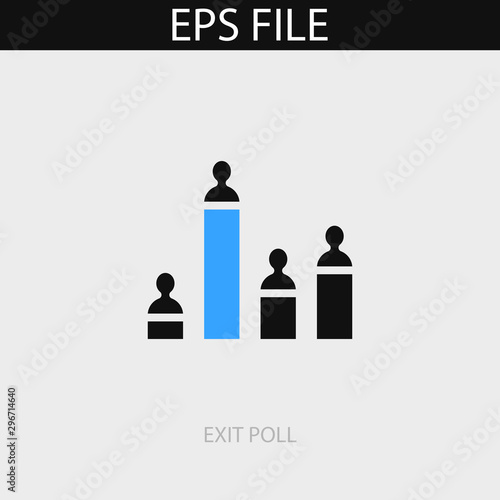 Exit poll icon. EPS vector file.
