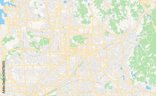 Printable street map of Matsuyama  Japan