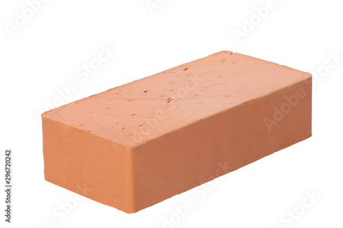 brick isolated on white background with clipping path and copy space for your text