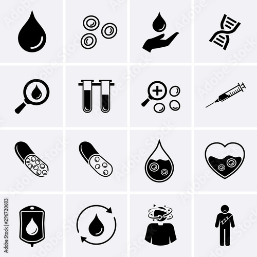  Anemia Icons set
