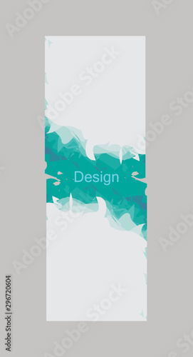 Modern vector abstract banner logo with frame style grunge colorful destruction element 