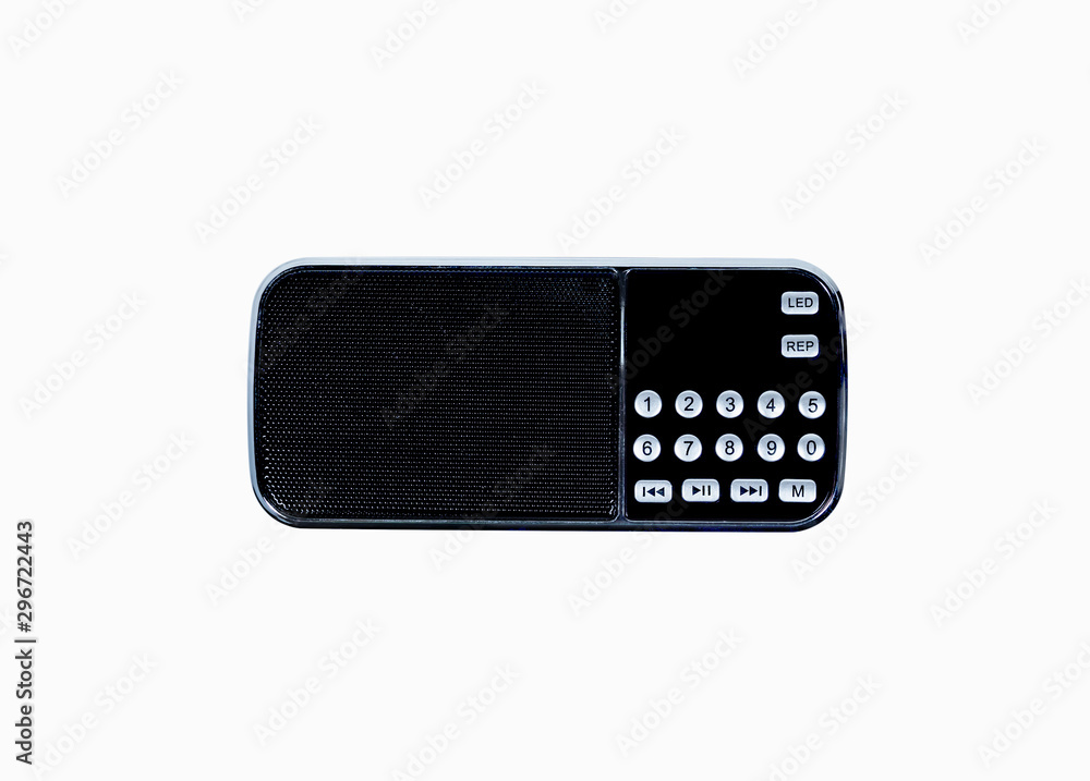 black bluetooth speaker isolated on white background,clipping path black bluetooth speaker isolated on white background,clipping path
