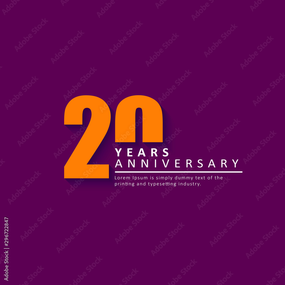 20 Year Anniversary Vector Template Design Illustration 20 Year Anniversary Vector Template Design Illustration