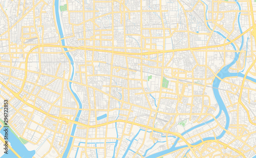 Printable street map of Amagasaki, Japan photo