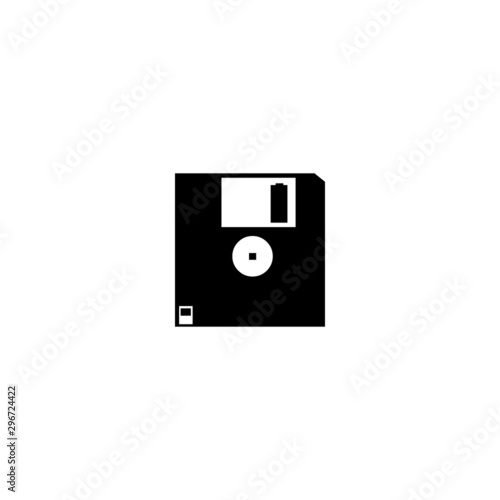 3.5 inch floppy diskette simple vector icon