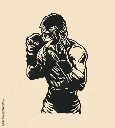 Boxers Logo Design. Vector Illustration.