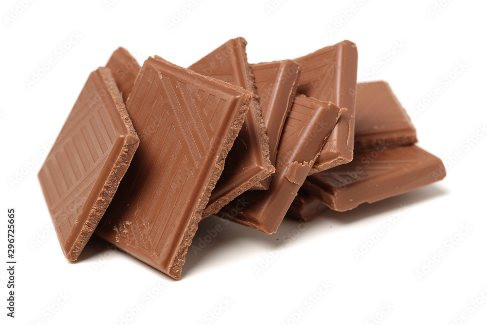 stack of chocolate on white background stack of chocolate on white background