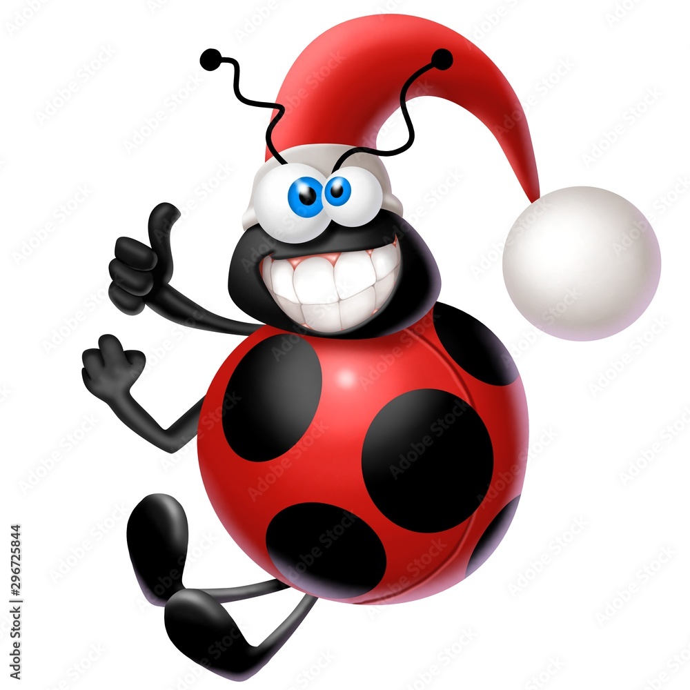 Naklejka premium coccinella di natale