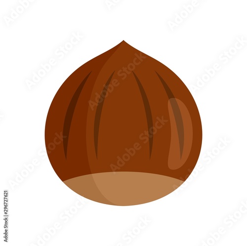 Hazelnut icon. Flat illustration of hazelnut vector icon for web design