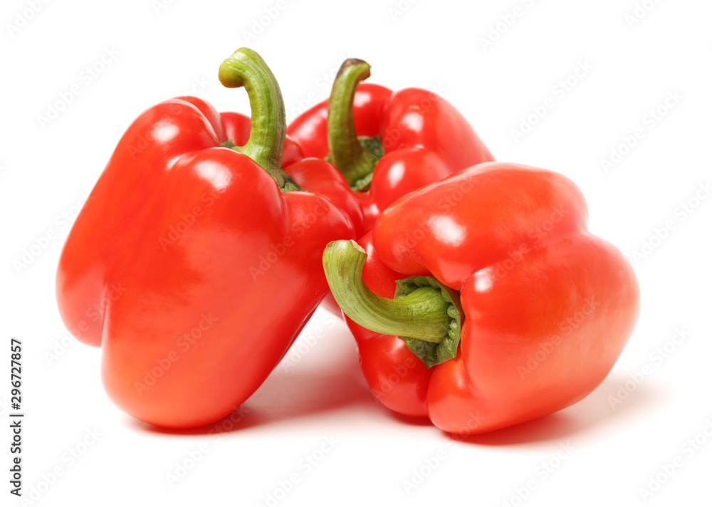 fresh bell pepper (capsicum) on white background fresh bell pepper (capsicum) on white background