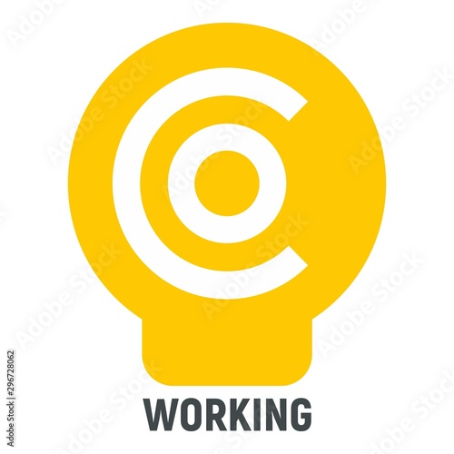 Company coworking logo. Flat illustration of company coworking vector logo for web design