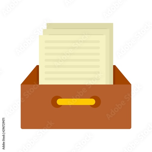 Archive papers icon. Flat illustration of archive papers vector icon for web design