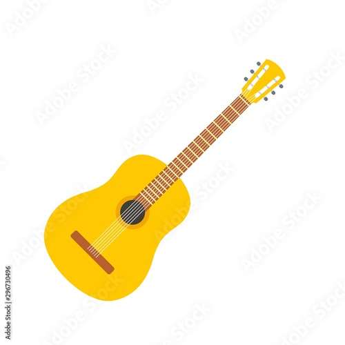 Mexican guitar icon. Flat illustration of mexican guitar vector icon for web design
