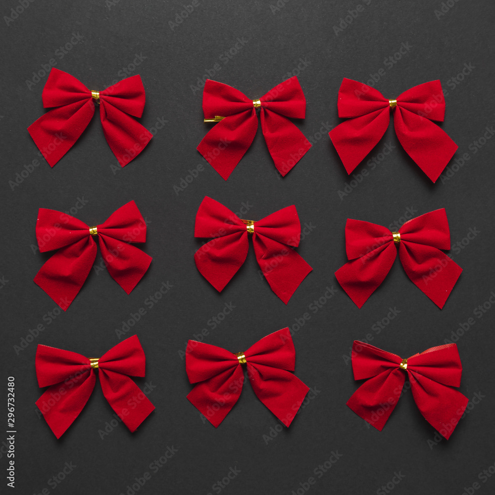 Set of red bows Set of red bows