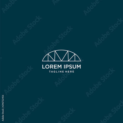 Simple bridge logo vector design template