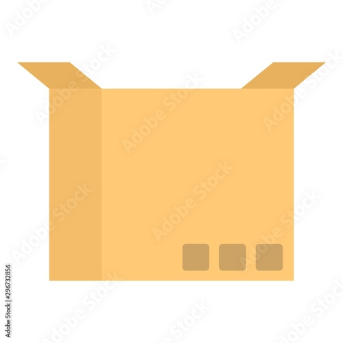 Open carton box icon. Flat illustration of open carton box vector icon for web design