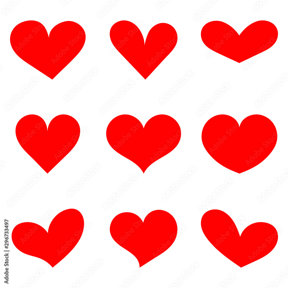 Heart drawn by hand. Set of hearts icons on white background for poster, wallpaper, valentines day. Collection of hearts, creative art. Heart drawn by hand. Set of hearts icons on white background for poster, wallpaper, valentines day. Collection of hearts, creative art.