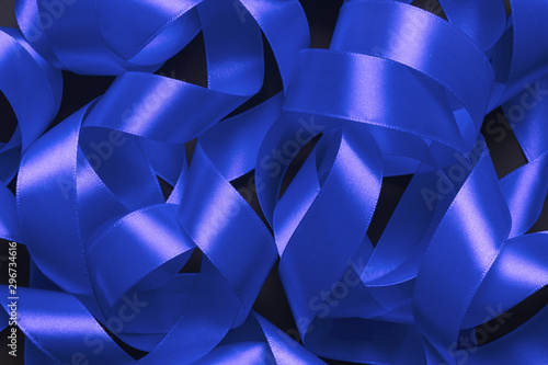 Bunch of blue ribbon