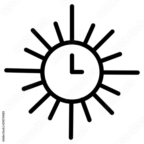 Round Sun like clock timer vector icon