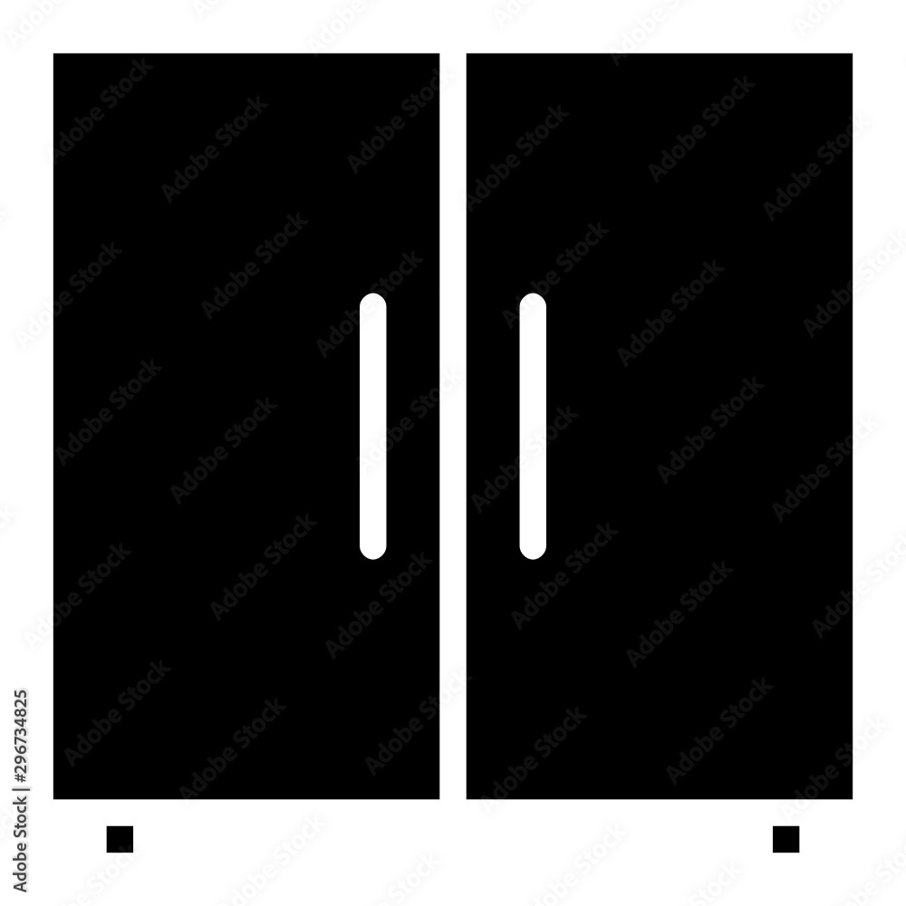 Minimalism Double Door cupboard Concept, Dressing Room Wardrobe Icon, Closet furniture linear style sign Minimalism Double Door cupboard Concept, Dressing Room Wardrobe Icon, Closet furniture linear style sign