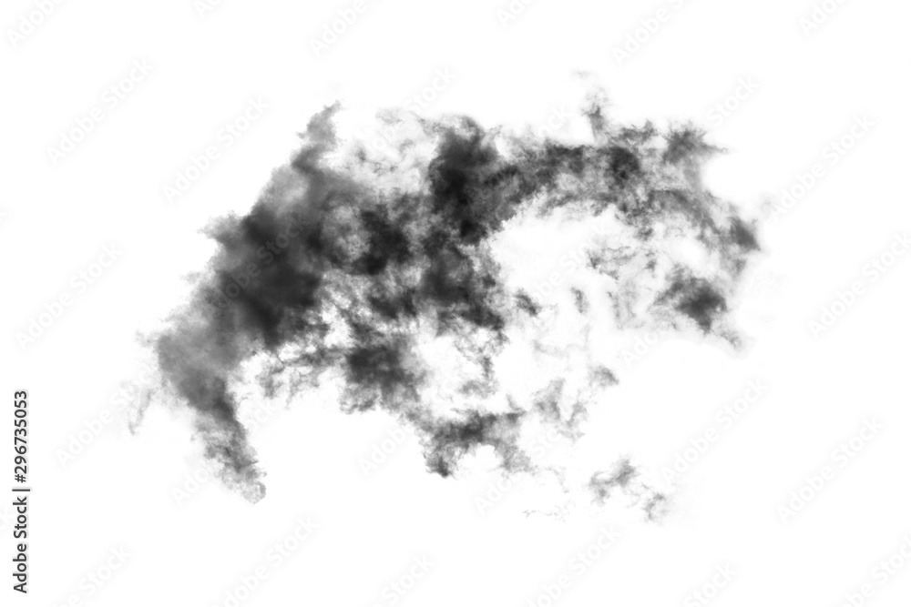 Fototapeta Cloud isolated on white background,Textured Smoke,Brush clouds,Abstract black
