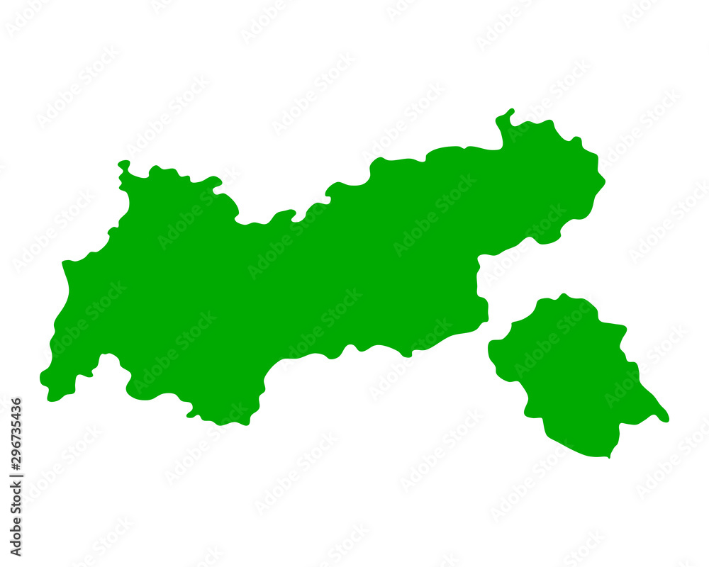 Obraz premium Karte von Tirol