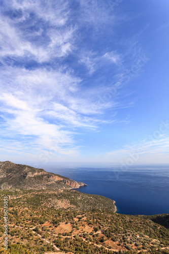 View from hills in Greece