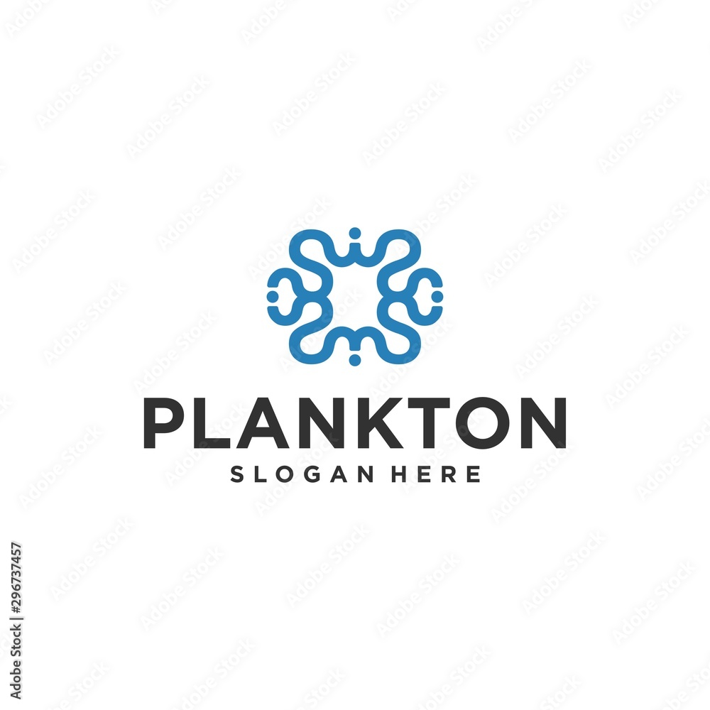 Plankton Line Logo Vector, Abstract Animal Design Logo, Small Animal Logo Plankton Line Logo Vector, Abstract Animal Design Logo, Small Animal Logo