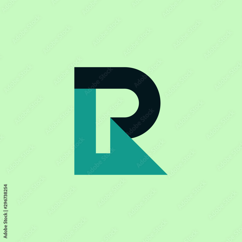 Simple PR Minimalist Initial / Letter RP modern logo design Simple PR Minimalist Initial / Letter RP modern logo design