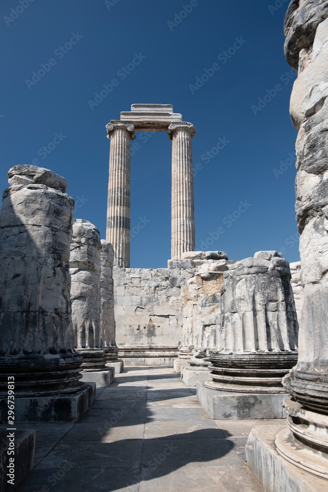 Temple of Apollo at Didyma. Apollon temple - Ruins of the Temple of Apollo in Didim, Turkey