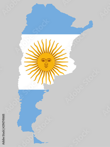 Argentina map flag Vector illustration