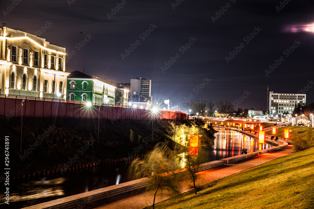  Kazan embankment, night embankment, embankment at night