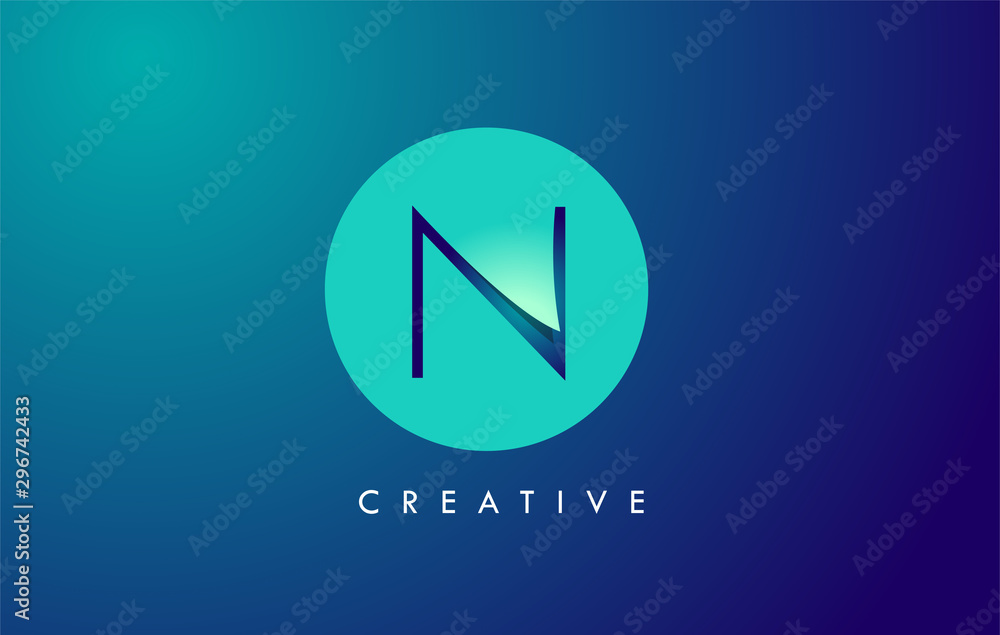 N Letter Logo Icon Design With Paper Cut Creative Look Vector Illustration N Letter Logo Icon Design With Paper Cut Creative Look Vector Illustration