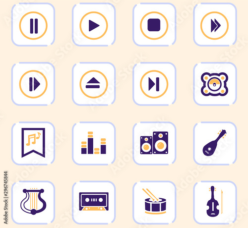 Music icons set
