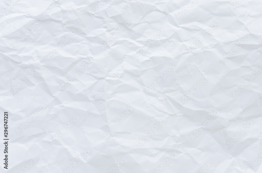 Obraz premium white crumpled paper texture background. 