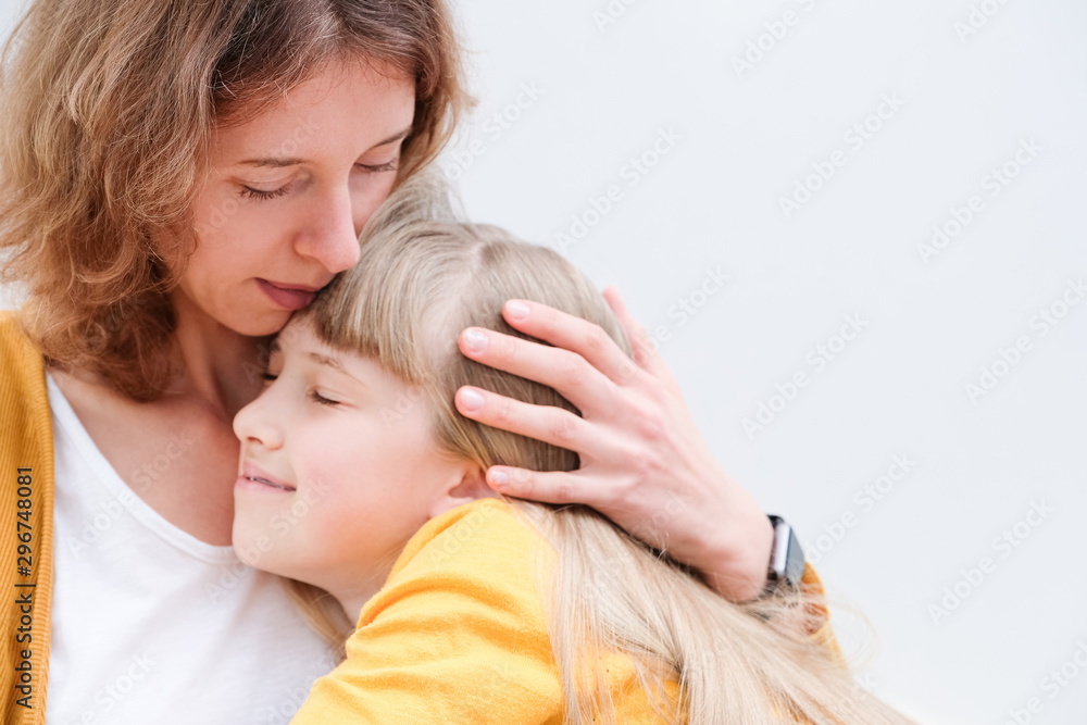 Beautiful portrait of a mother and her daughter Beautiful portrait of a mother and her daughter
