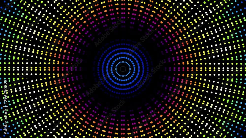 Mandala of circles on black background Animated looping footage. Mandala of circles on black background Animated looping footage.