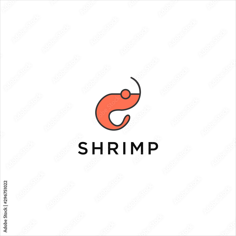 Shrimp Logo Vector Design Template Shrimp Logo Vector Design Template