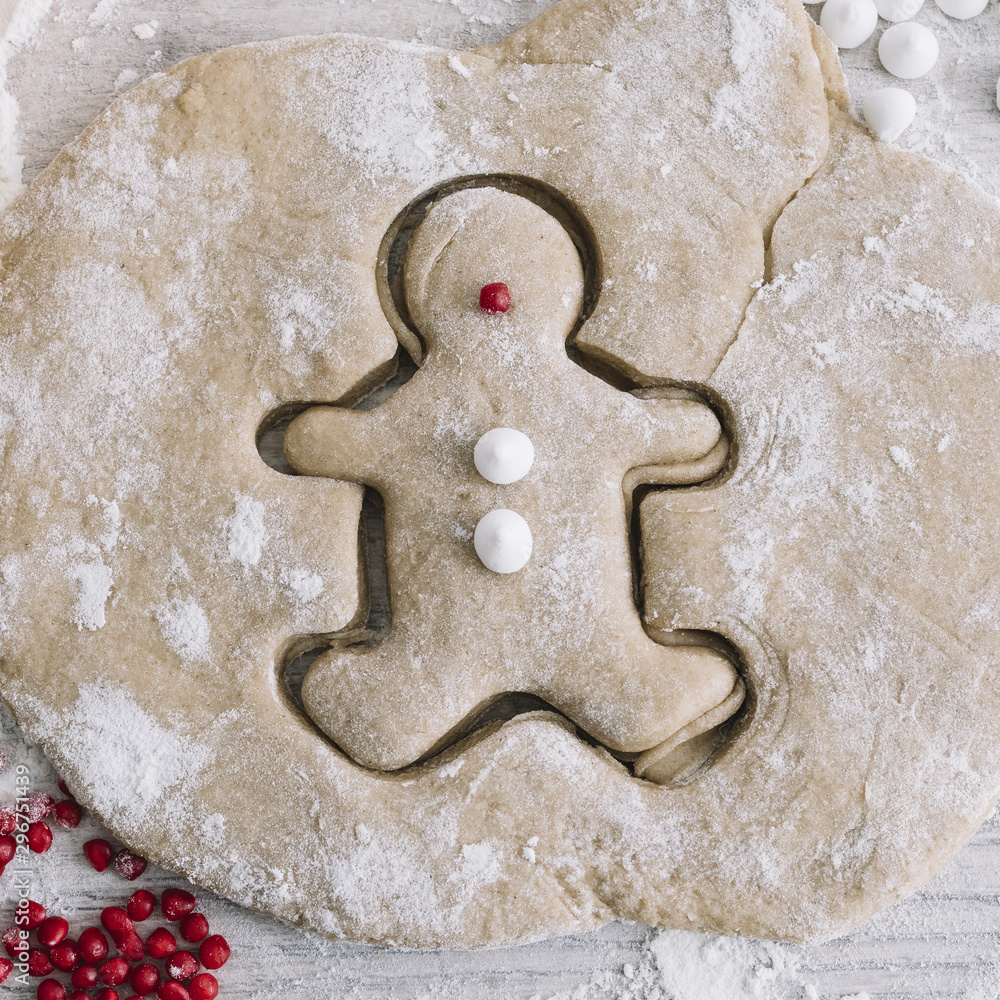 Funny form of dough man