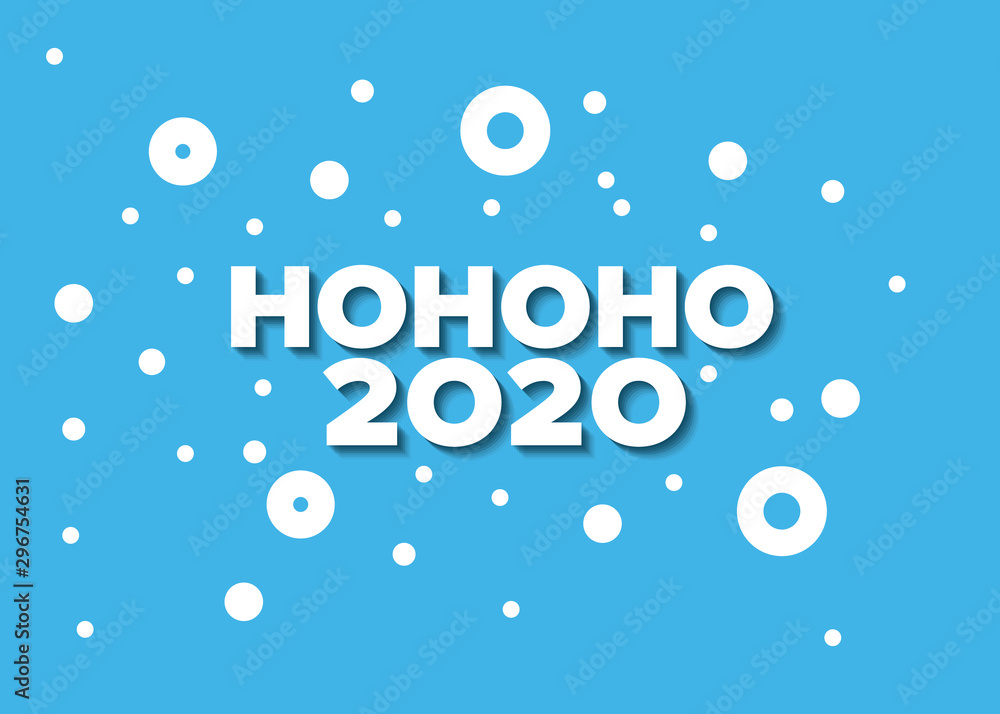 Minimalist Christmas card with hohoho Minimalist Christmas card with hohoho