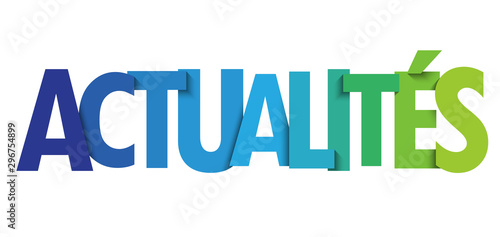 Bannière typographique vecteur coloré ACTUALITES