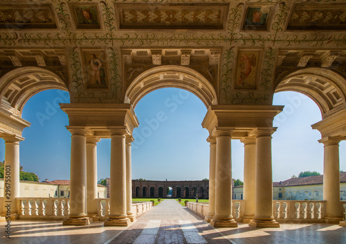 Courtyard of Palazzo Te in Mantua, Italy photo