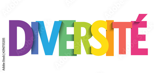 Bannière typographique vecteur coloré DIVERSITE